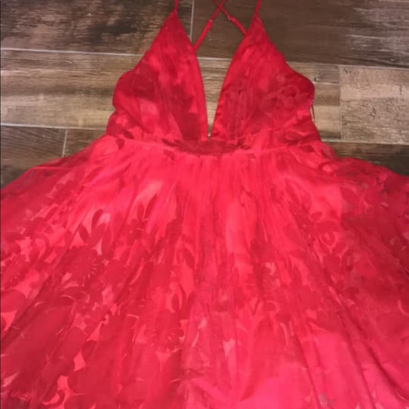 Little Red Party Dress - Picture 2 of 5